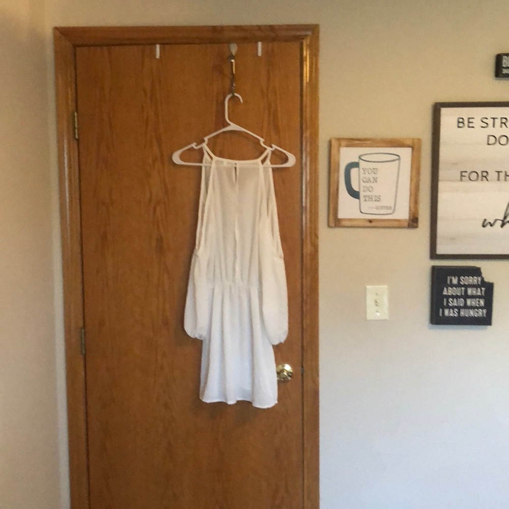 white flowy dress